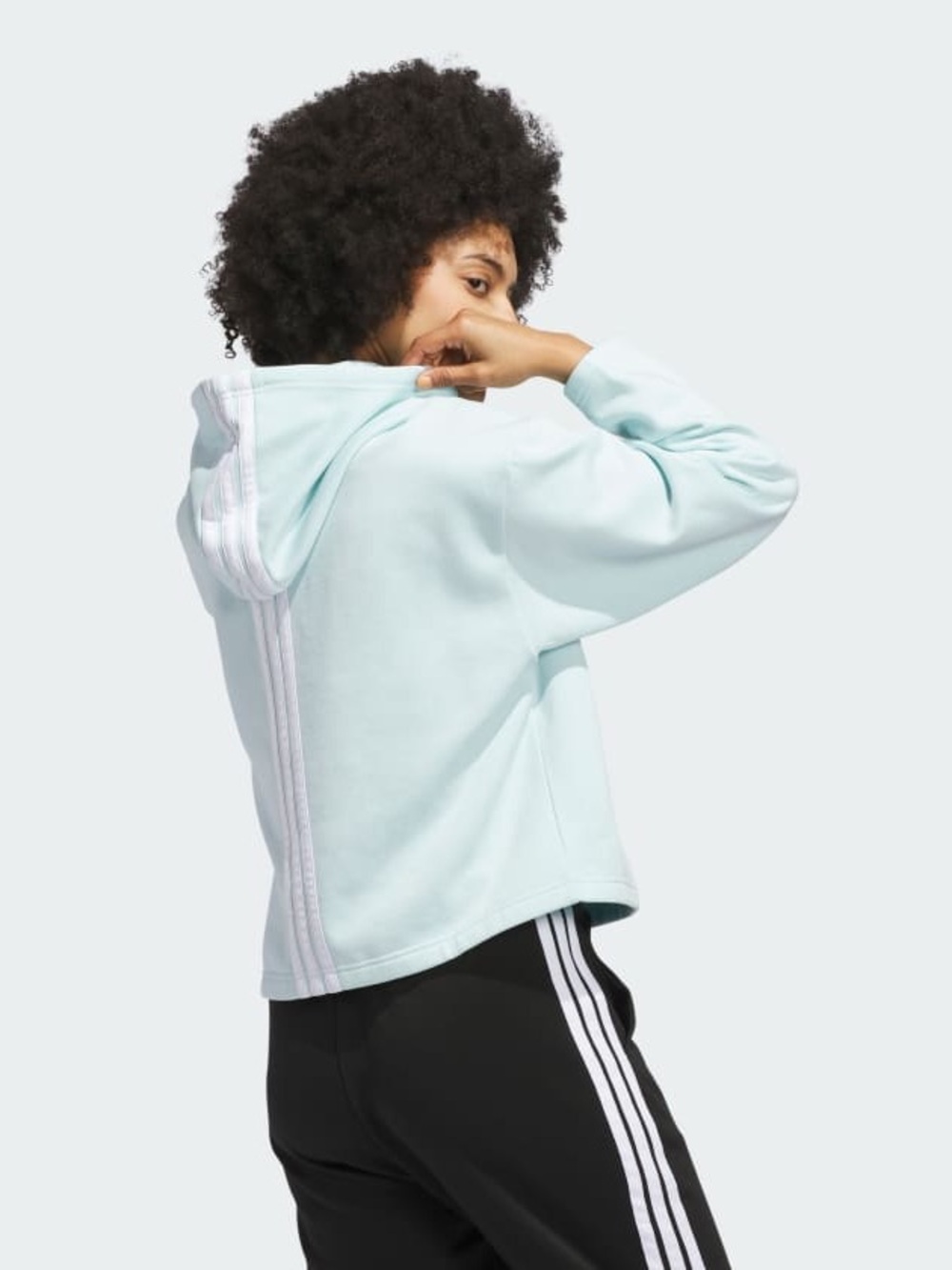 Adidas WOMENS FLEECE 3STRIPE HOODIE